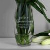 Ruby Anniversary Bullet Glass Vase, free personalisation - Image 2
