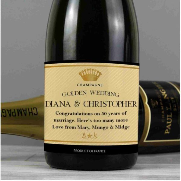 Personalised Crown motif Champagne - Image 2