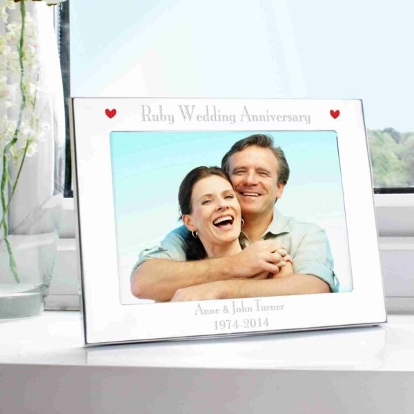 Landscape Ruby Wedding Anniversary Photo Frame