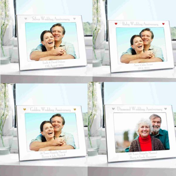 Landscape Wedding Anniversary Photo Frames, free personalisation