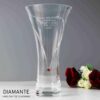 Large Hand Cut Ruby Diamante Heart Vase Ruby Wedding