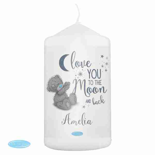 Me to You 'Love You to the Moon and Back' Pillar Candle, free personalisation - Image 2