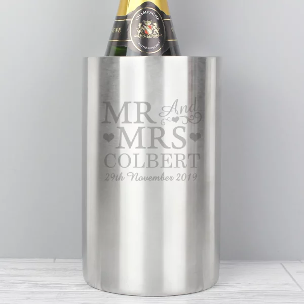 Mr & Mrs Personalised Wine Cooler