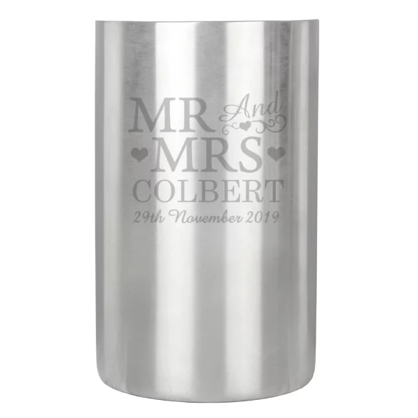 Mr & Mrs Personalised Wine Cooler - Image 3