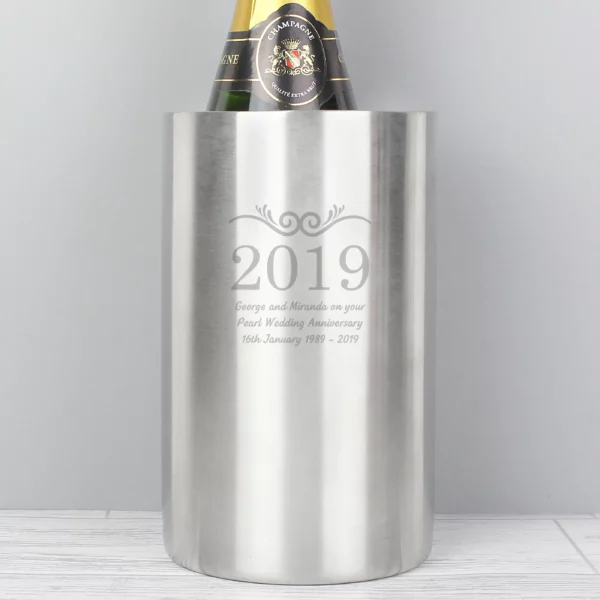 Personalised Wedding Anniversary Wine Cooler - Image 2
