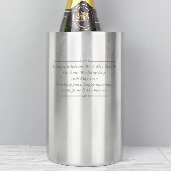 Personalised Stainless Steel Wine Cooler