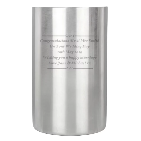 Personalised Stainless Steel Wine Cooler - Image 4