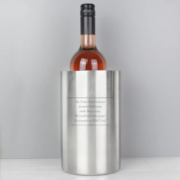 Personalised Stainless Steel Wine Cooler - Image 3