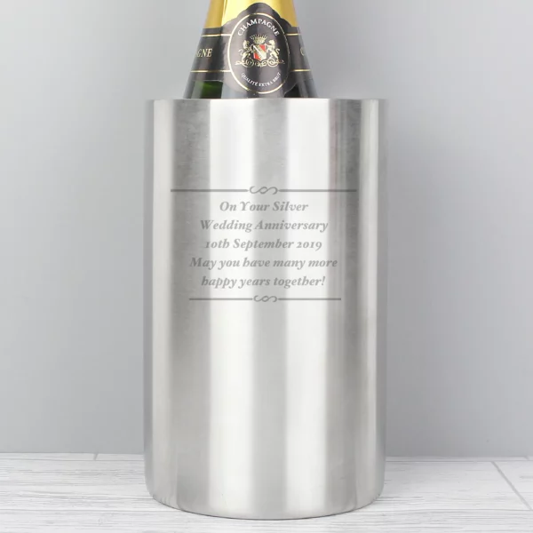 Personalised Stainless Steel Wine Cooler - Image 2