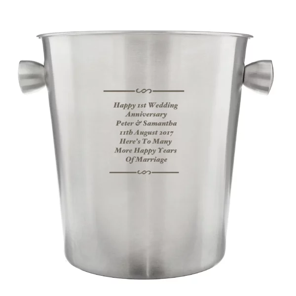 Stainless Steel Personalised Ice Bucket - Image 7