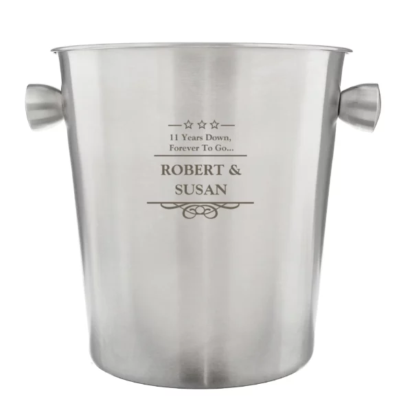 Personalised Decorative Stainless Steel Ice Bucket - Image 7