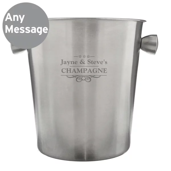 Personalised Decorative Stainless Steel Ice Bucket - Image 3