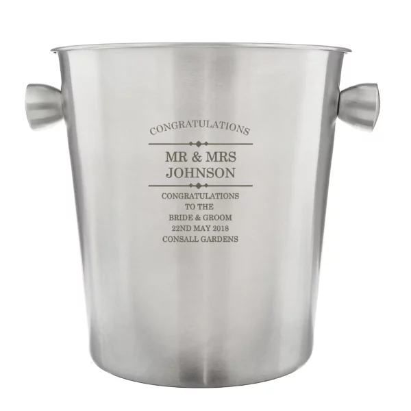 Personalised Stainless Steel Ice Bucket - Image 2