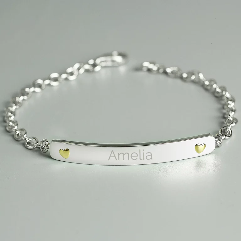 Personalised Sterling Silver Bar Bracelet