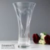 Large Hand Cut Diamante Heart Vase