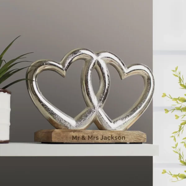 Personalised Double Heart Ornament - Image 5