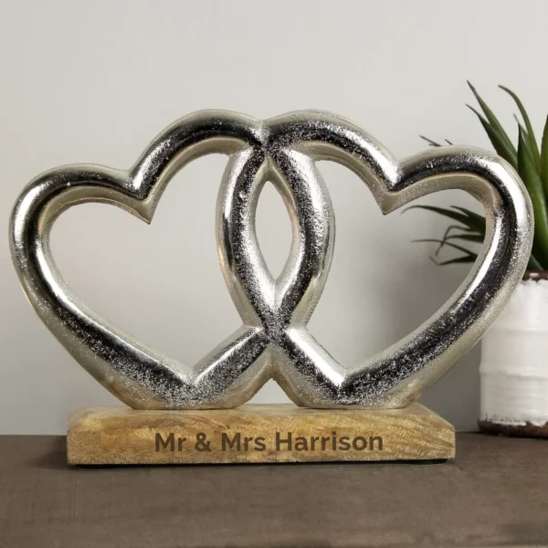 Personalised Double Heart Ornament - Image 4