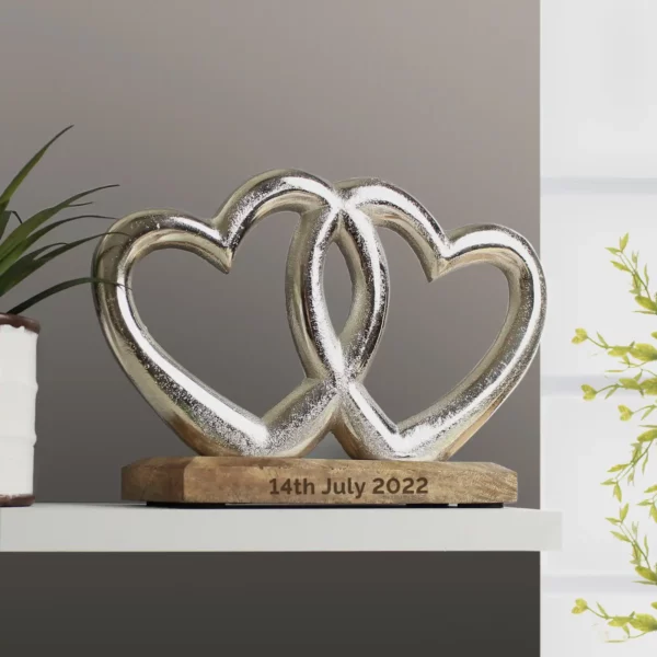 Personalised Double Heart Ornament - Image 3
