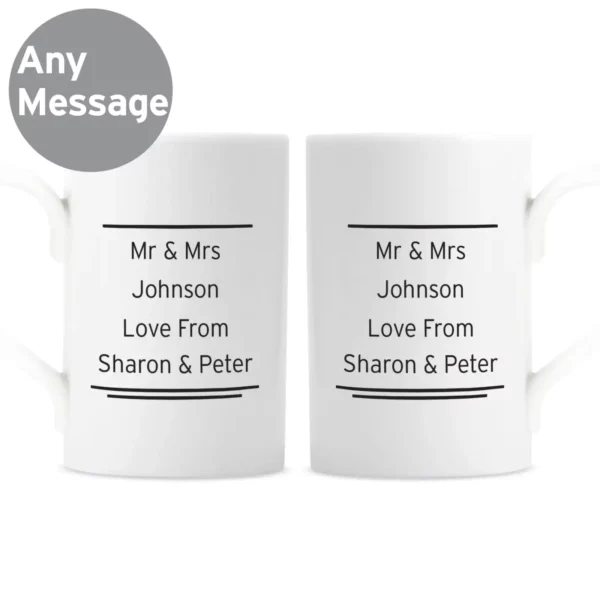 Mr Right/Mrs Always Right Mug Set, Free Personalisation - Image 4