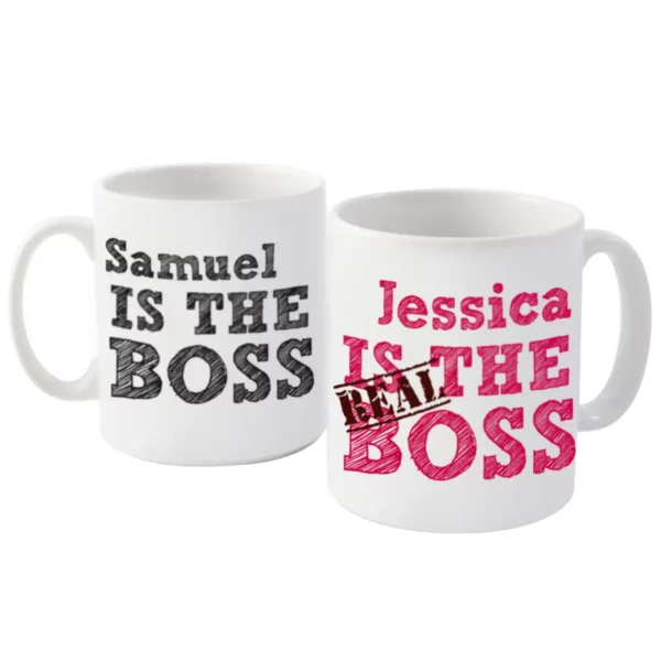 Personalised The Real Boss Mug Set - Image 3