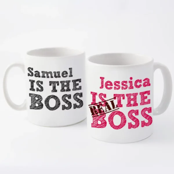 Personalised The Real Boss Mug Set - Image 2