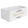 Personalised Floral Love Design White Wooden Crate - Image 2