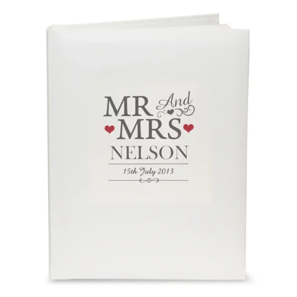 Personalised Mr & Mrs Traditional Photo Album - Image 2