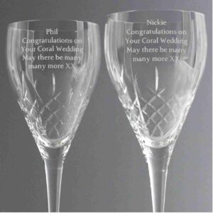 Pair of Crystal Wine Glasses