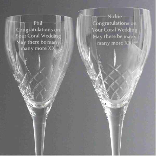 Pair of Crystal Wine Glasses