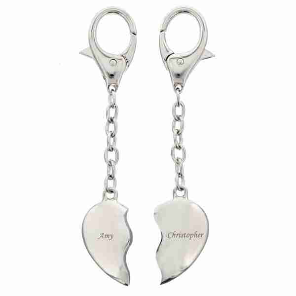 Two Hearts Beat As One Keyring, free personalisation - Image 7