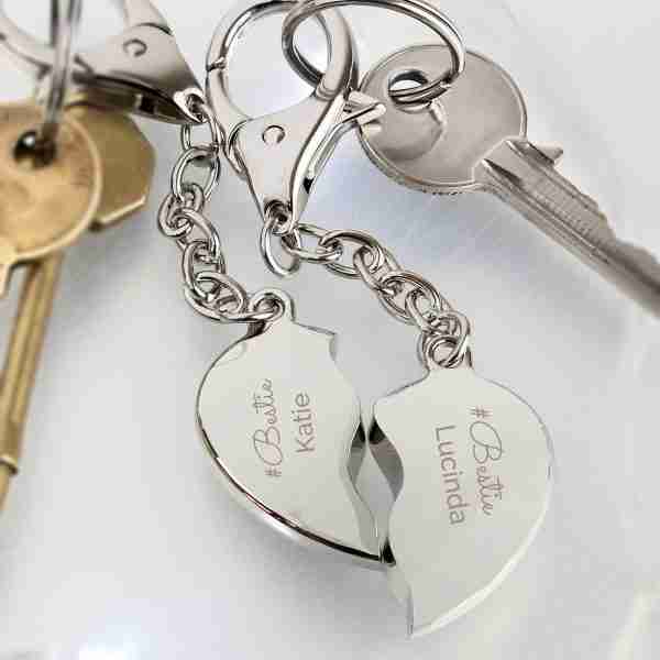 Two Hearts as One Keyring