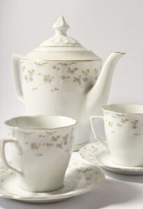 English Fine Bone China teapot and cups