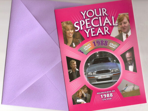 1988 Your Special Year DVD Greeting Card with envelope