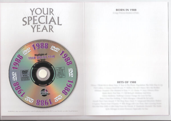 1988 Your Special Year DVD Greeting Card Inside