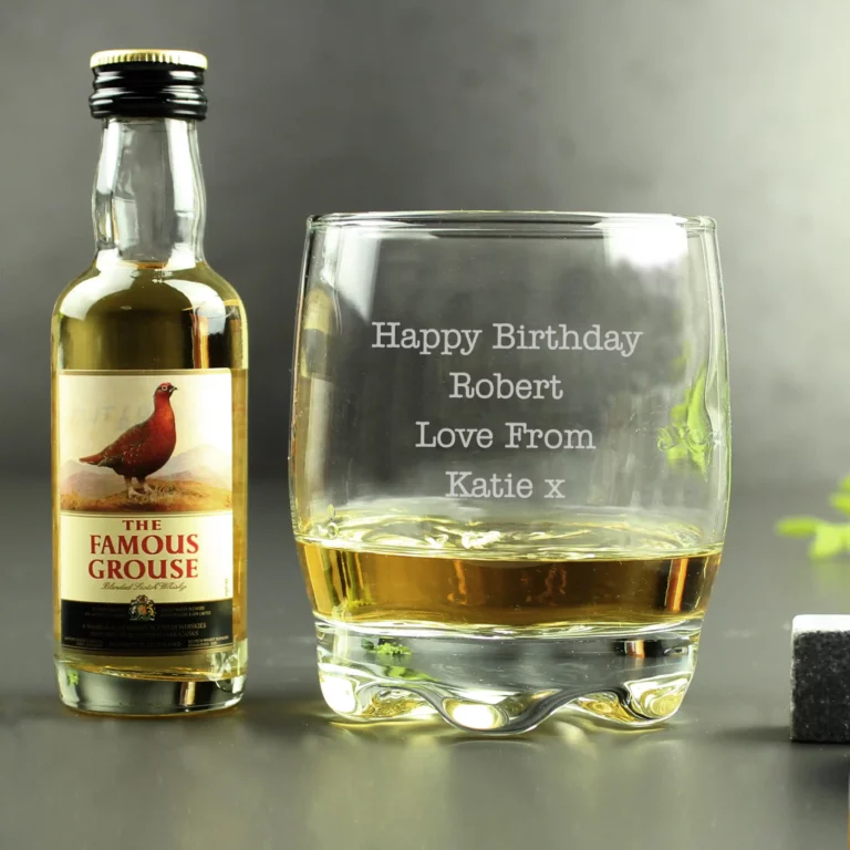 Personalised Whisky Tumbler and Miniature Gift Set