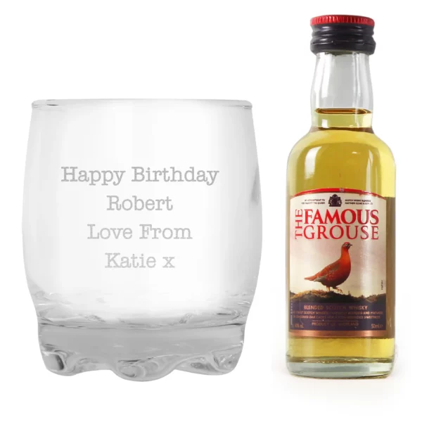 Personalised Whisky Tumbler and Miniature Gift Set - Image 3