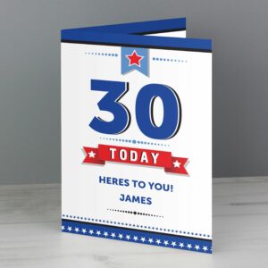 Personalised Star design Birthday Card