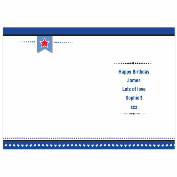 Personalised Star design Birthday Card - Image 4