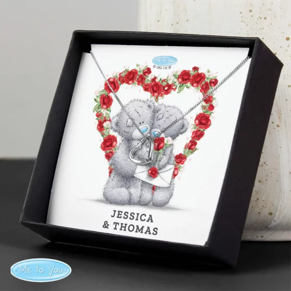 Me to You Roses Heart Necklace and Box with Free Personalisation - Image 3