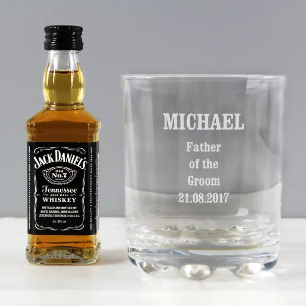 Personalised Whiskey Tumbler and Miniature Gift Set. - Image 9