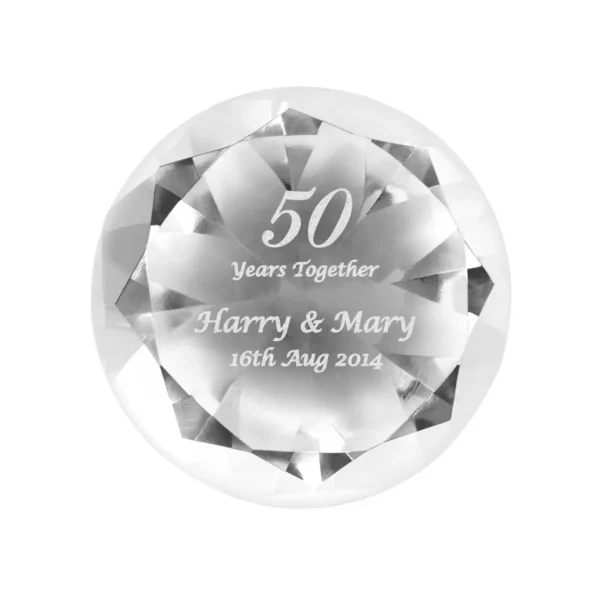Personalised Big Diamond Numbers Paperweight - Image 5