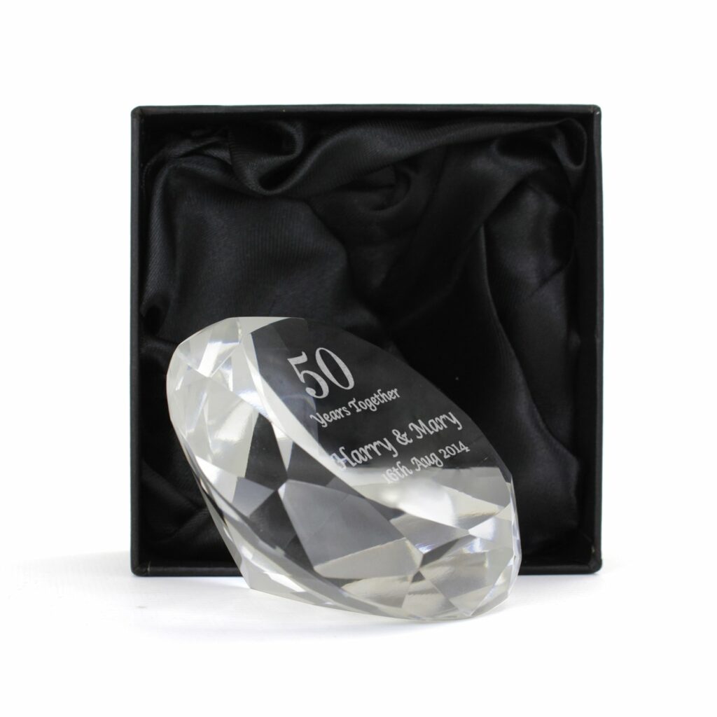 Personalised Big Diamond Numbers Paperweight