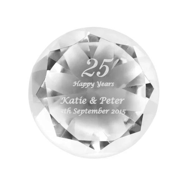 Personalised Big Diamond Numbers Paperweight - Image 3