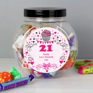 Birthday Big Age Personalised Sweet Jar