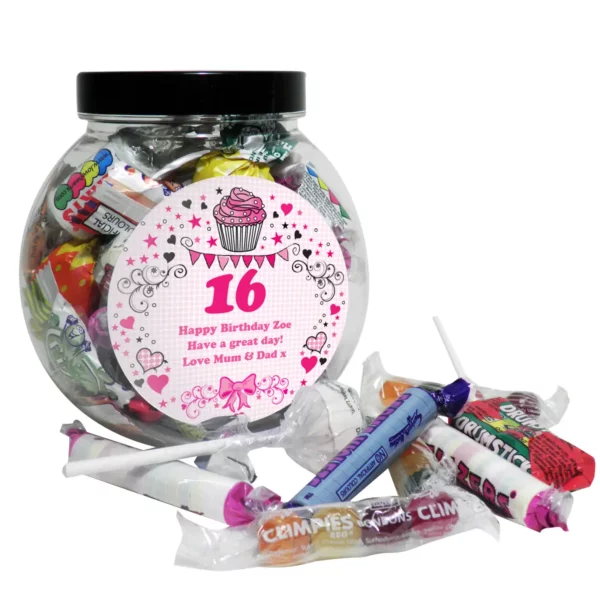 Birthday Big Age Personalised Sweet Jar - Image 3