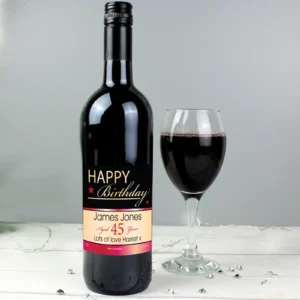 Personalised Happy Birthday Wine