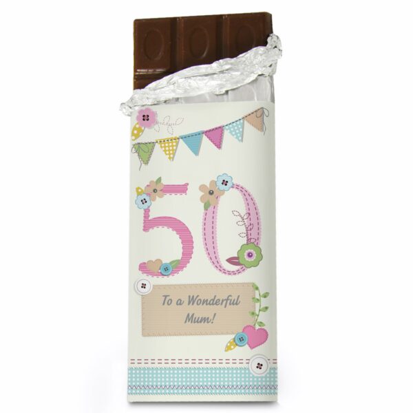 Personalised Birthday Craft Milk Chocolate Bar