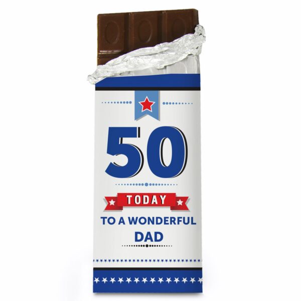 Personalised Birthday Star Milk Chocolate Bar