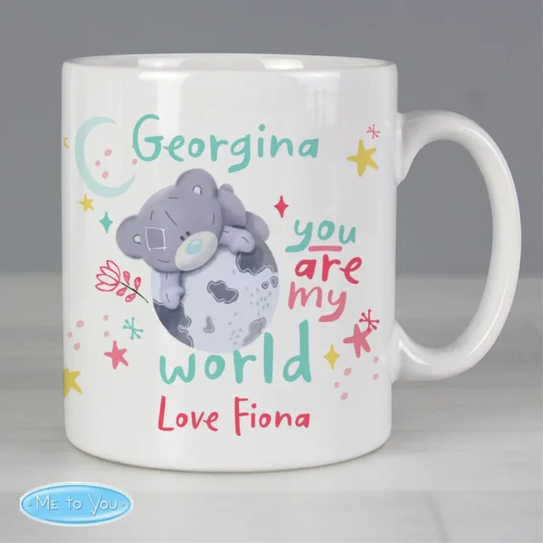 You Are My World Me To You Personalised Mug - Image 5