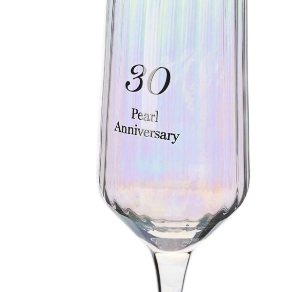 Amore Champagne Flutes Gift Set - Pearl Anniversary